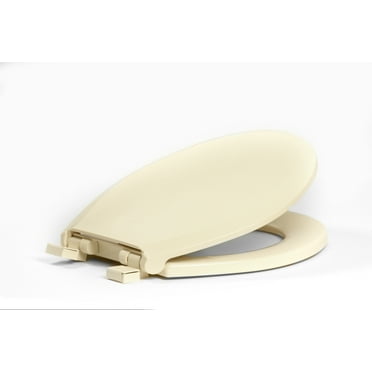Centoco 3700SC-106 Round Plastic Toilet Seat with Safety Close, Bone