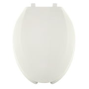 Centoco 820STSFE-001 Elongated Plastic Toilet Seat, Open Front With Cover Featuring Fast-N-Lock Mounting System, Heavy Duty Commercial Use, White