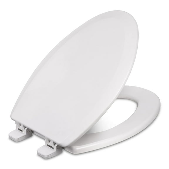 Centoco 900-301 Elongated Molded Wood Toilet Seat, Centocore Technology, Crane White (Cotton/Bright)