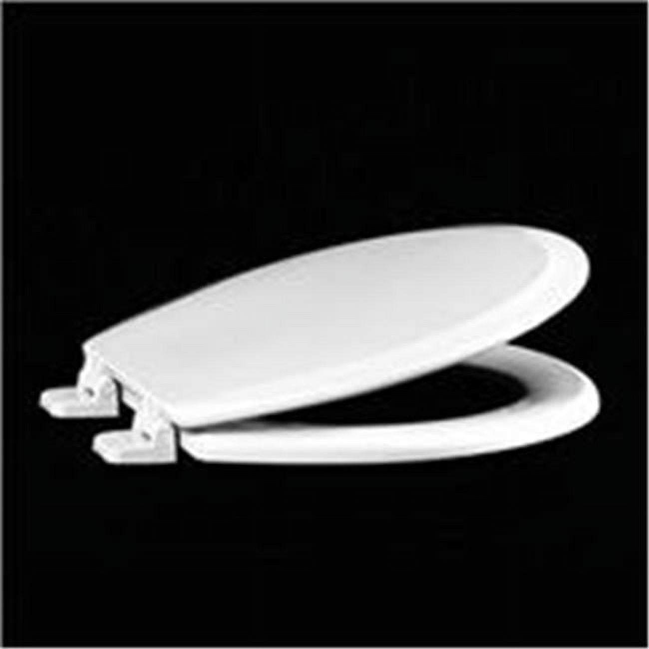 White Round Plastic Toilet Seat with Closed Front