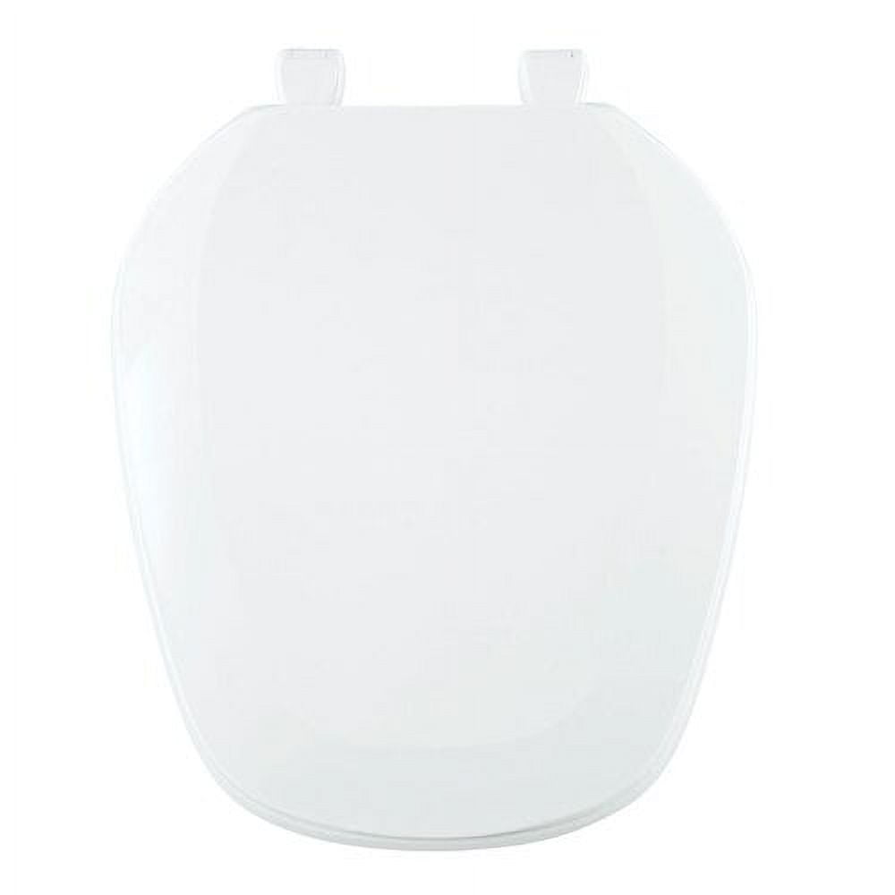 Centoco EMB201 001 Eljer Emblem Round Plastic Toilet Seat with Square Front White