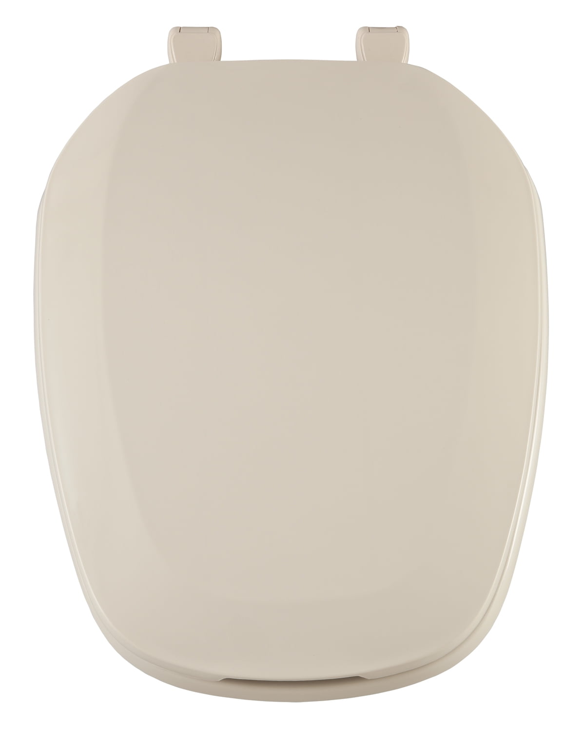 Natural Elongated Plastic Toilet Seat with Closed Front Lid