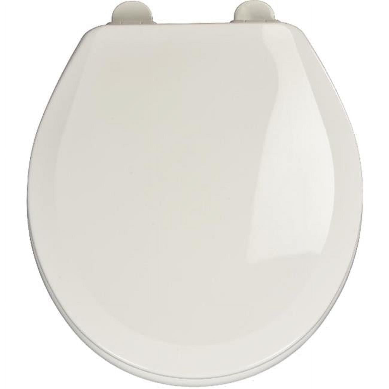 Centoco Round Closed Front White Wood Premium Toilet Seat with Slow Close