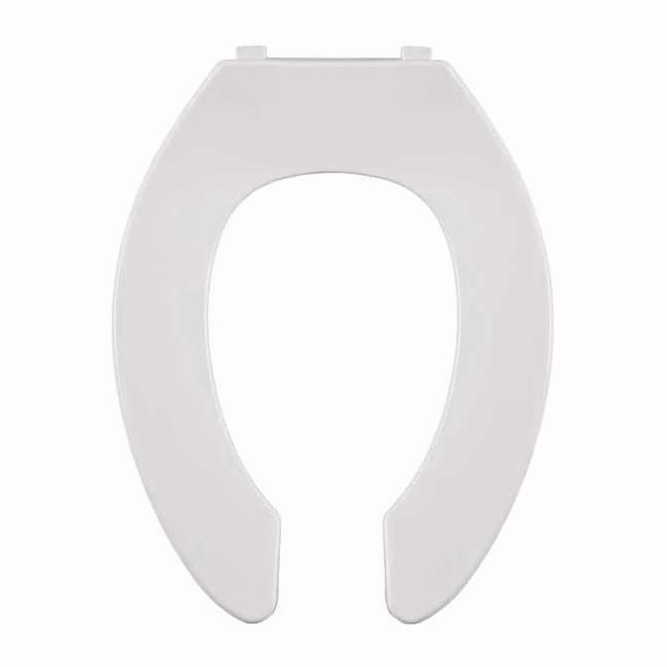 Toilet Seat Without Cover, Self-Sustaining Check Hinge, Elongated, White 550STSCC-001