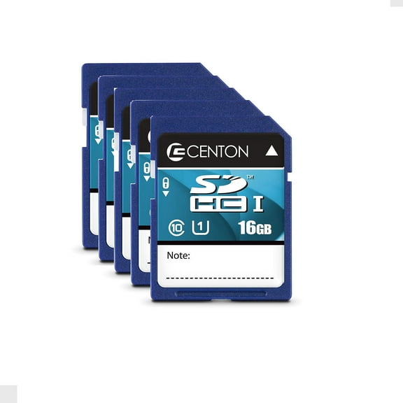Centon 16GB SDHC Memory Card UHS1 5/Pack (S1-SDHU1-16G-5-B) S1-SDHU1-16G-5B