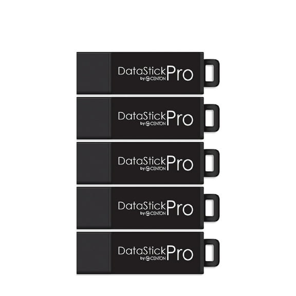 Centon Electronics S1U3P6128G5B Datastick Pro Usb 3.0 Type A Flash Drive, 128 Gb, Black, 5/pack