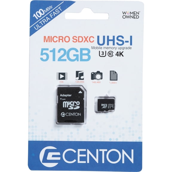 Centon MP MicroSDXC, UHS-I, Class U3, 512GB
