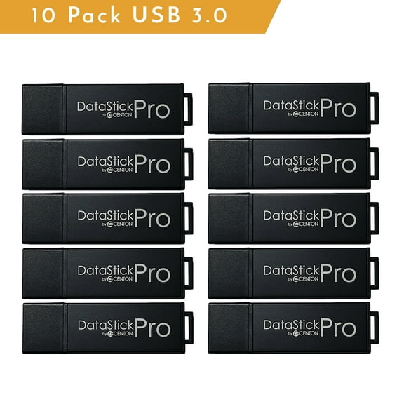 Centon ValuePack USB 3.0 Datastick Pro (Black), 16GB, 10 Pack