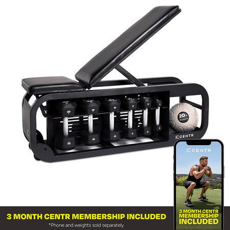 Fusion Bench with 3 month Centr Membership - Black