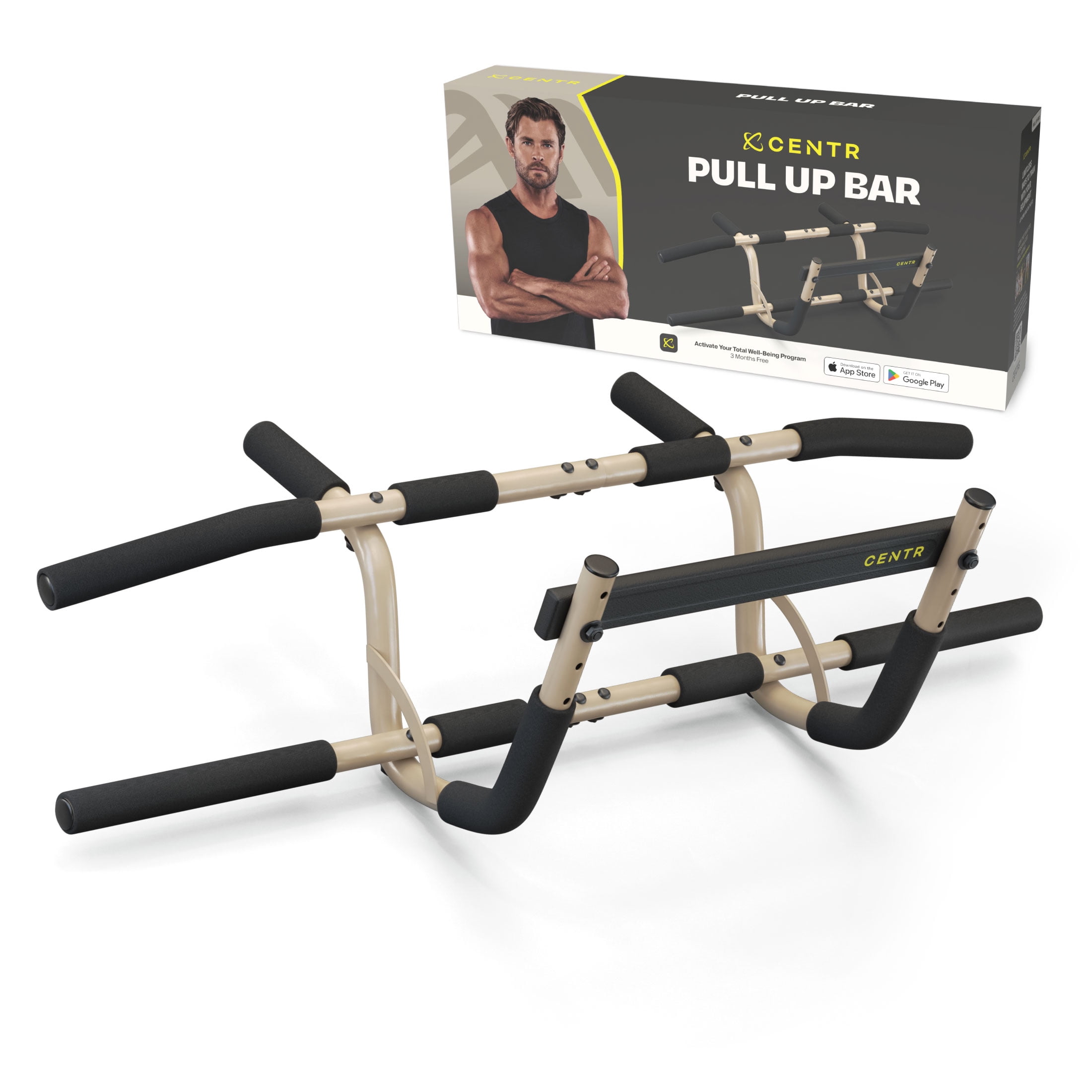Ultimate Body Press XL Doorway Pull Up Bar with Elevated Bar