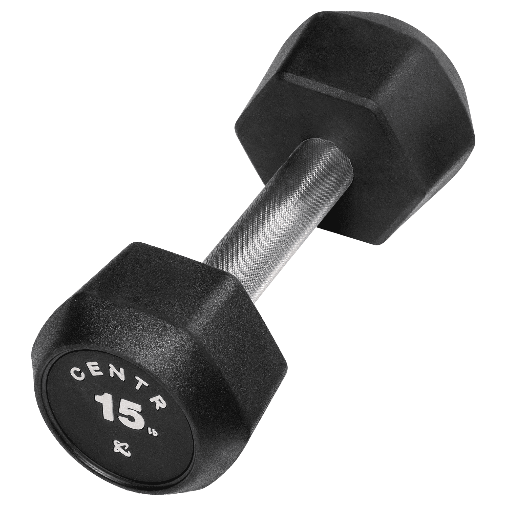Centr by Chris Hemsworth Rubber and Chrome Single Dumbbell, 15 lb, with 3-month Centr Membership