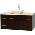 thumbnail image 1 of Centra 48 in. Vanity In Espresso With Marble Vanity Top In Ivory And Bone Porcelain Sink, 1 of 1