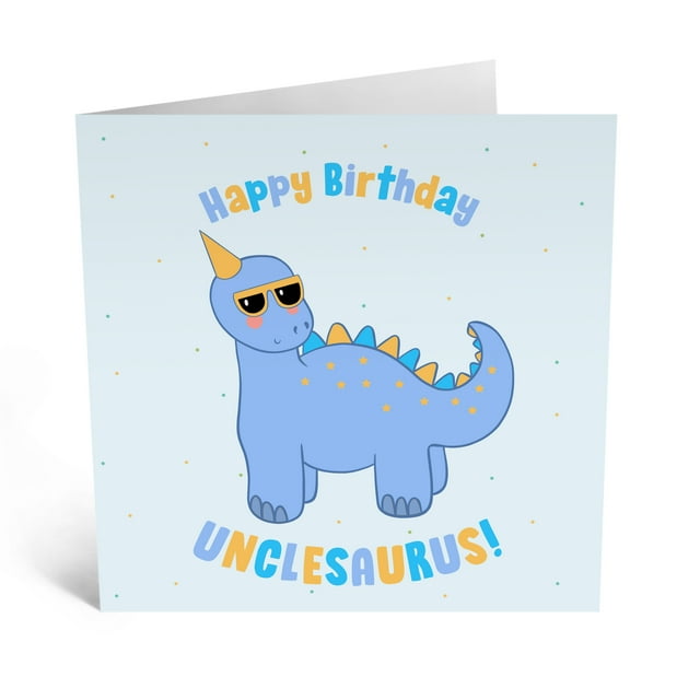 Central 23 - Cute Birthday Card for Him - 'Happy Birthday Unclesaurus' - Uncle Birthday Card - Fun Birthday Card - Comes with Cute Stickers