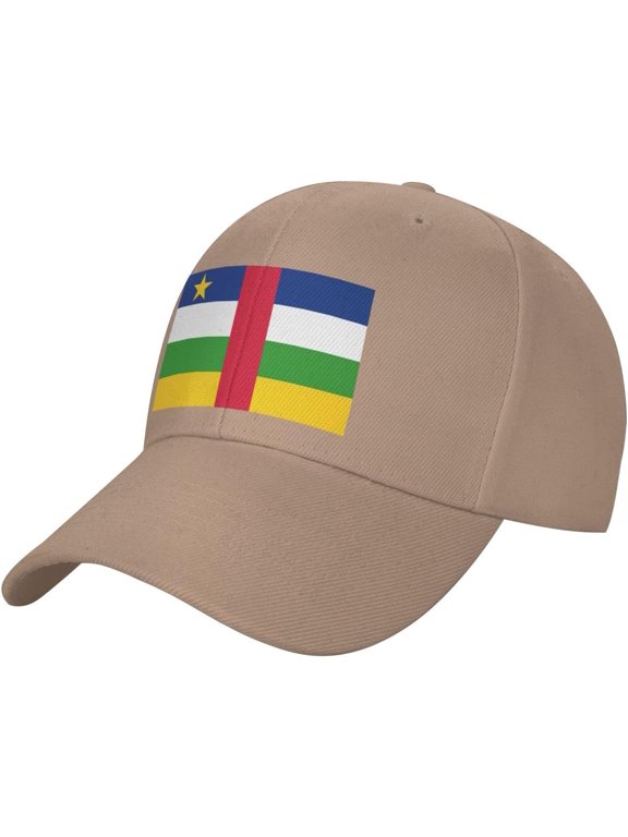 Central African Republic Flag Baseball Cap Men - Classic Dad Hat Adjustable Plain Hat Black