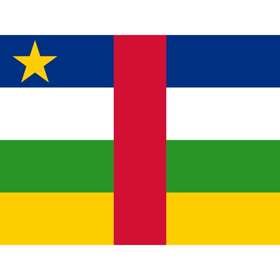 Central African Republic National Flag Patriotic Vexillology World Flags Country Region Poster Extra Large XL Wall Art Print