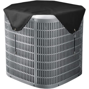 Central Air Conditioner Cover for Outside Units Mesh AC Covers for Outside Unit, Heat Pump Mesh Protector, Full Leaf Guard, Round Compressor Net Defender for AC Outdoor Conditioners(91*91cm,Black)