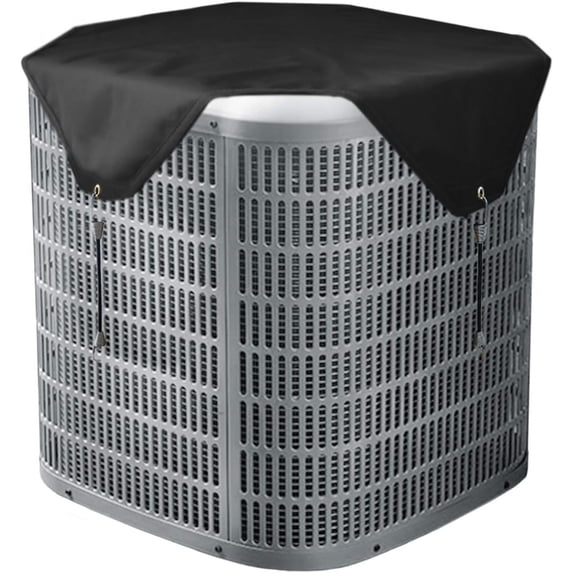 Central Air Conditioner Cover for Outside Units Mesh AC Covers for Outside Unit, Heat Pump Mesh Protector, Full Leaf Guard, Round Compressor Net Defender for AC Outdoor Conditioners(66*66cm,Black)