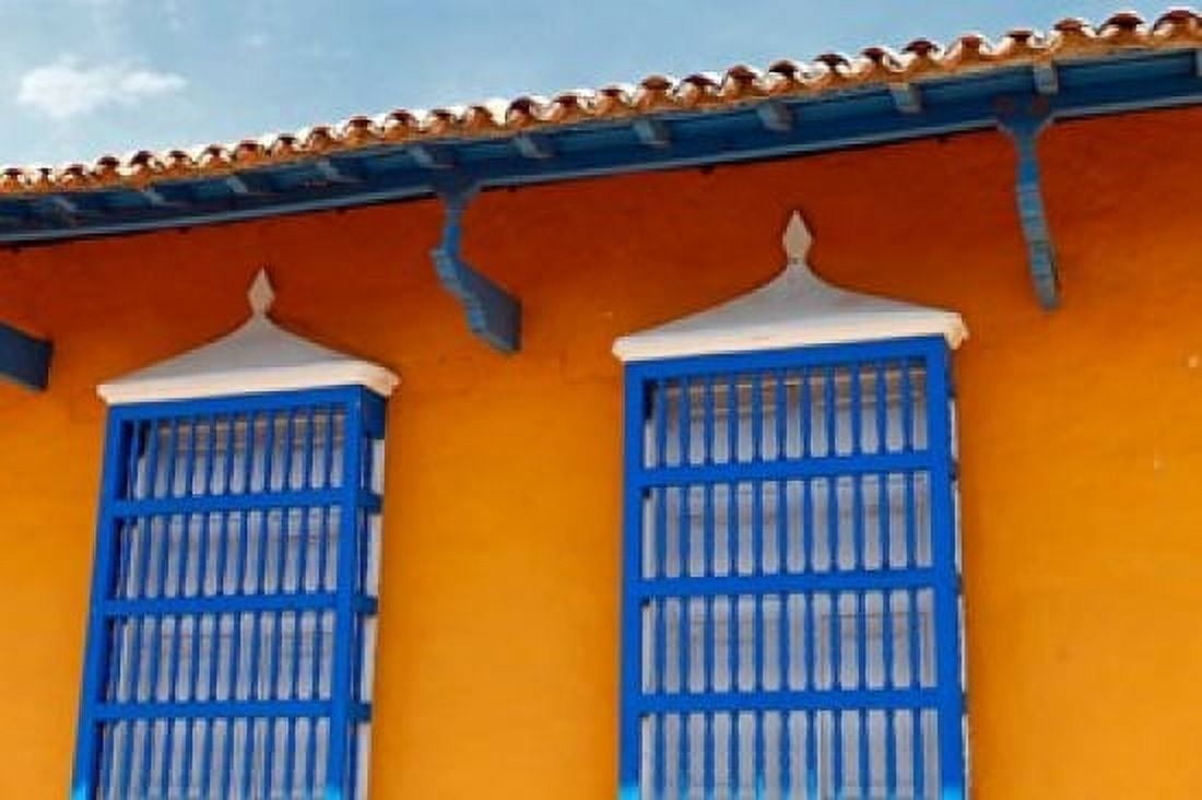 Central America Cuba Trinidad Windows of Trinidad Cuba Canvas Art - Kymri Wilt DanitaDelimont (37 x 25)