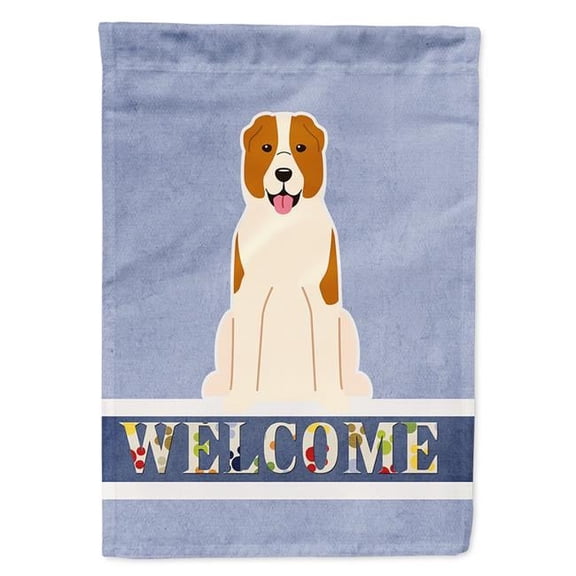 Central Asian Shepherd Dog Welcome Garden Size Flag