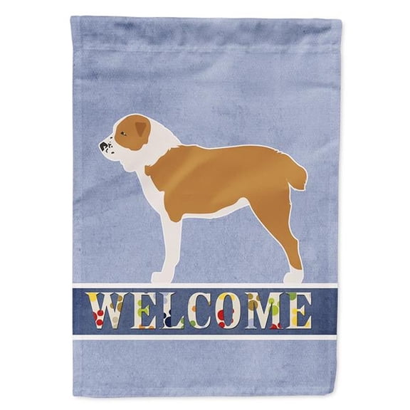 Central Asian Shepherd Dog Welcome Garden Size Flag