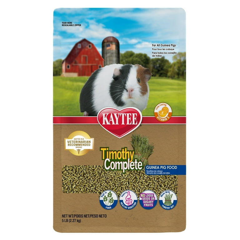 Kaytee Timothy Complete Guinea Pig Pet Food 5 Pounds