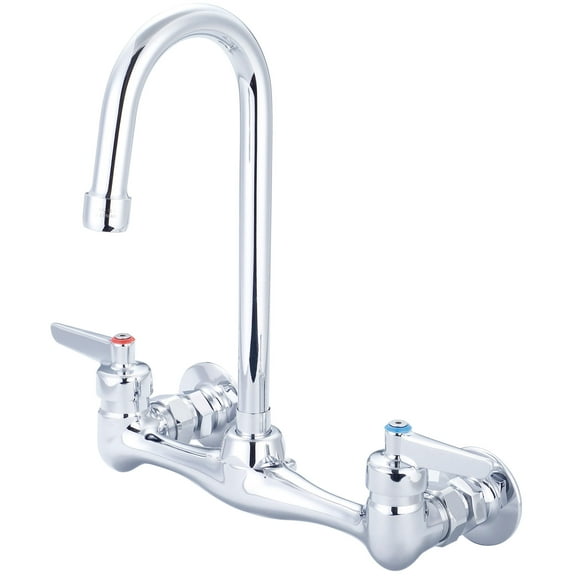 Central Brass 0047-Ule17 Central Brass 1.5 GPM Wall Mounted Bridge Kitchen Faucet - Chrome