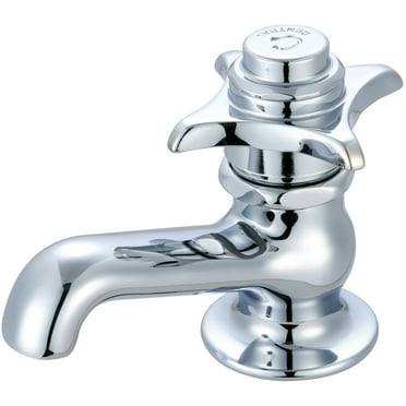 Central Brass 0255-C Single Handle Self-Close Deck Mounted Bathroom Faucet - Chrome