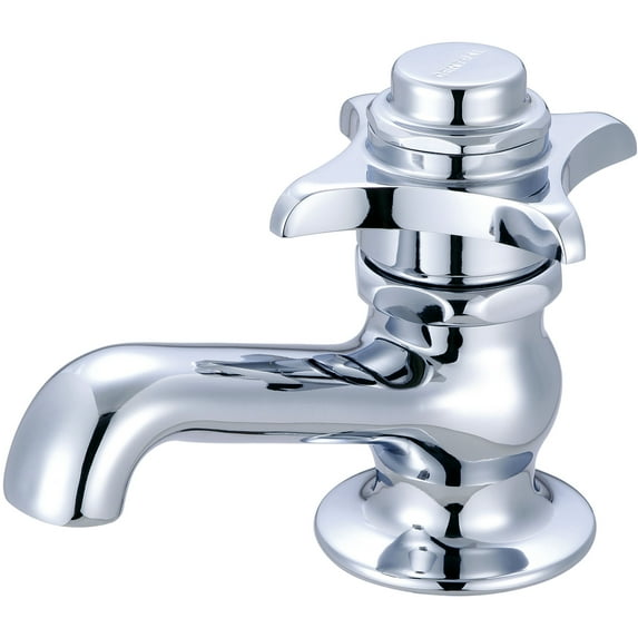 Central Brass 0255-P Self-Close Single Handle Basin Faucet: Polished Chrome