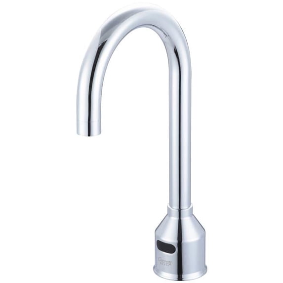 Central Brass 2096 Single Hole Gooseneck Deck Mount Electronic Sensor Faucet, Chrome
