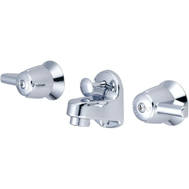 Central Brass 1177-A 1.2 GPM Double Handle Shelf Back Bathroom Faucet - Chrome