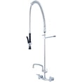 thumbnail image 1 of Central Brass  8 in. Two Handle Wallmount Pre-Rinse Faucet - Polished Chrome, 1 of 1
