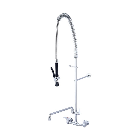 Central Brass 80047-ULE60-AD23 1.1 GPM Wall Mounted Pre-Rinse Kitchen Faucet with 18" Add-On Faucet