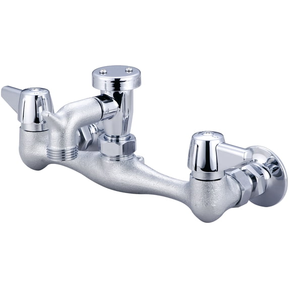 Central Brass 0050-URC Double Handle Wall Mounted Service Sink Faucet - Chrome
