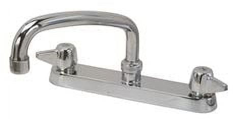 Chrome Dual Handle Kitchen Faucet with Pull-out Spray