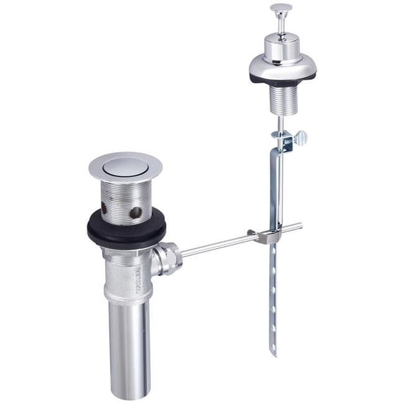Central Brass 1109 Pop-Up Drain Assembly Chrome w/ Overflow & Guide