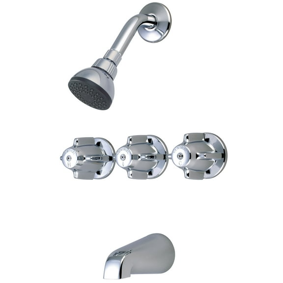 Central Brass 80968-Z Triple Handle Tub And Shower Trim - Chrome