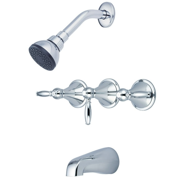 Central Brass 80868-L3 Triple Handle Tub And Shower Trim - Chrome