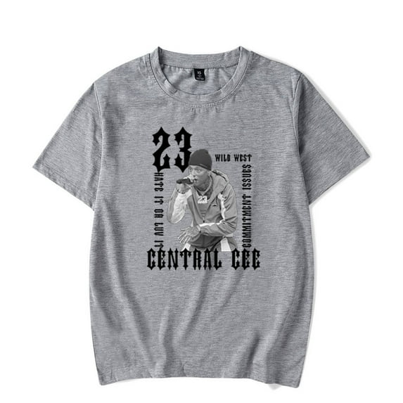 Central Cee 23 T-shirt Casual Short Sleeve Wild West Album Tee Men Women Crewneck