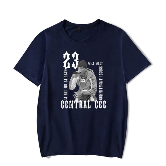 Central Cee 23 T-shirt Casual Short Sleeve Wild West Album Tee Men Women Crewneck