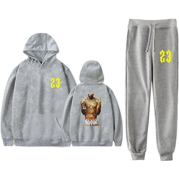 Central Cee Hoodie&Pant 2 Piece Suit Casual Sweatshirts&Jogger Pants 2 Pieces Sets
