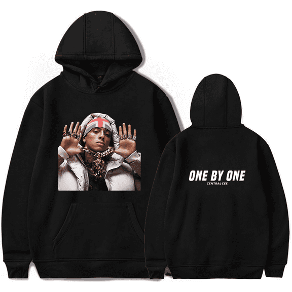 Central Cee One By One Hoodie Men's Hip Hop Printing Pullover Hooded Sweatshirts