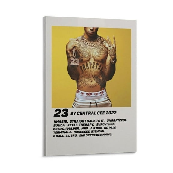 Central Cee Poster Canvas Wall Art Prints Poster Gifts Photo Picture Painting Posters Room Decor Home Decorative 24x36inch(60x90cm)