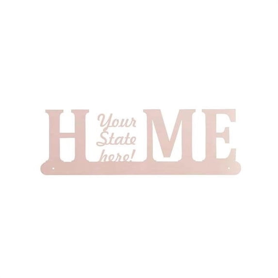 Central Coast Designs CONNECTICUTHOME-15GLD 6 x 15 in. Connecticut Home Themed Laser Cut Steel Wall Art, Gold