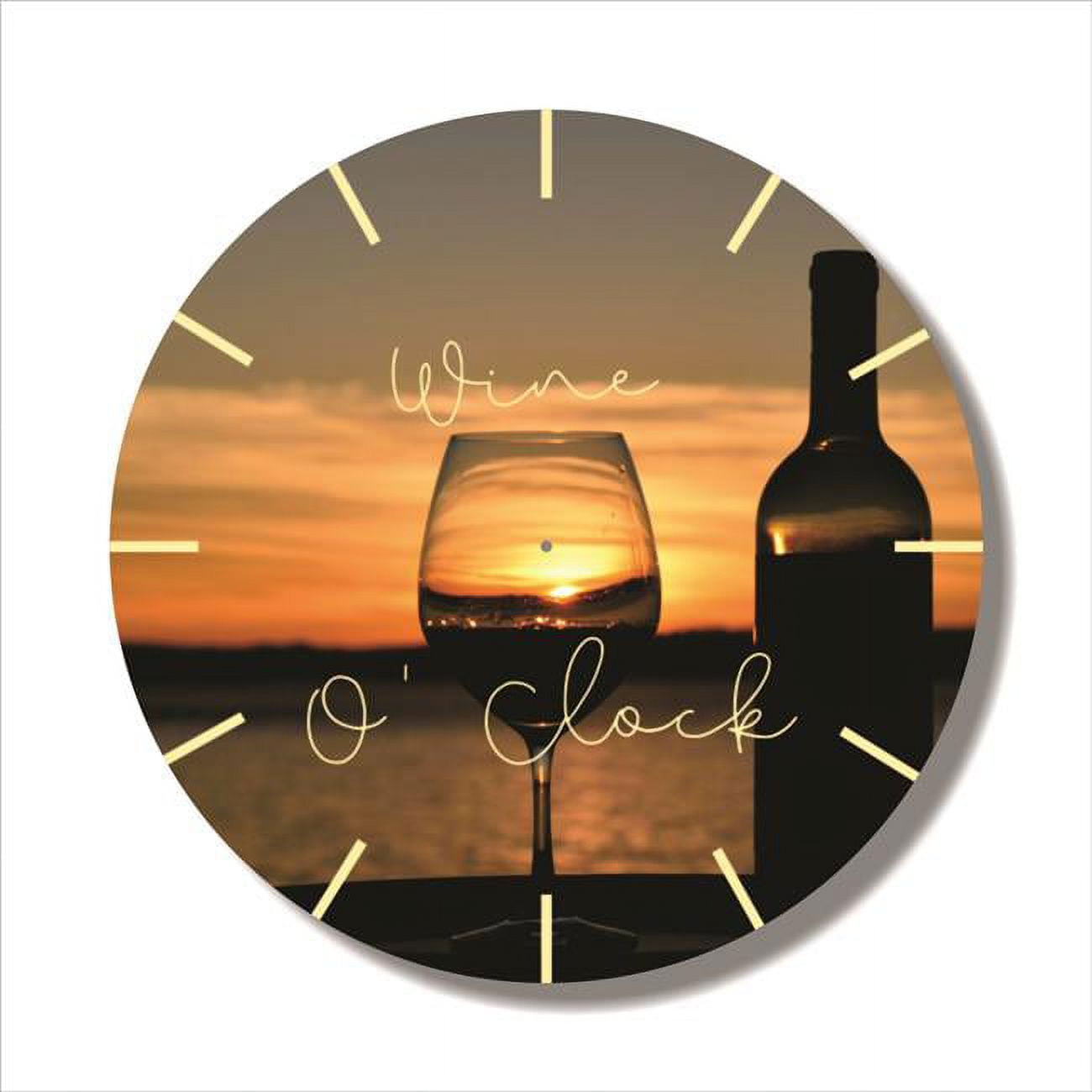 Central Coast Designs WINEIMAGE18WINEOCLOCK 18 x 18 in. Wine Themed