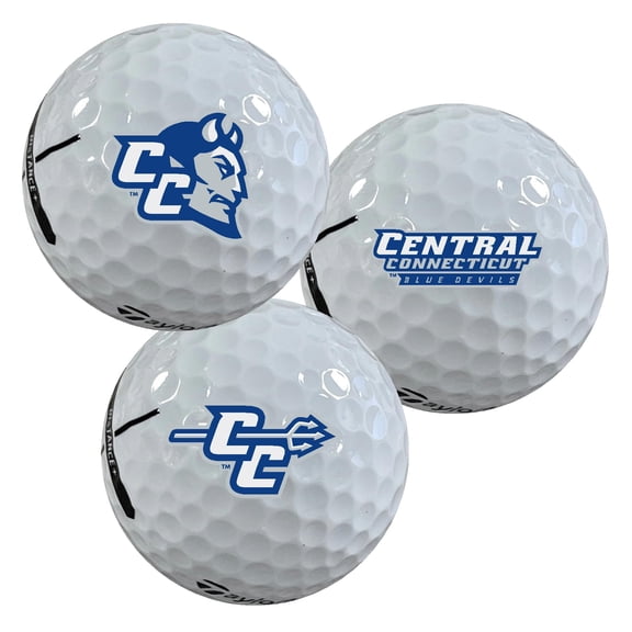 Central Connecticut State University Blue Devils Logo Edition Taylormade Distance+ Golf Balls 12-Pack (Dozen)
