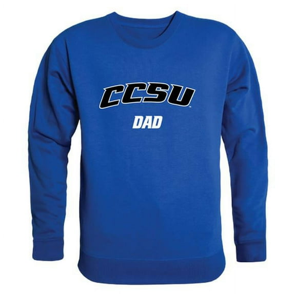Central Connecticut State University Dad Crewneck T-Shirt, Royal Blue - Large