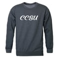thumbnail image 1 of Central Connecticut State University Script Crewneck T-Shirt, Heather Charcoal - Extra Large, 1 of 1