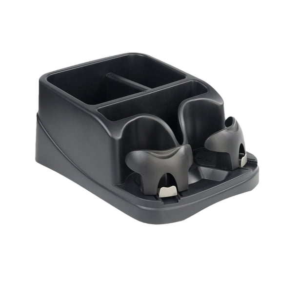Central Console Armrest Rear Seat Storage Box Organizers Container Tray Car Interior Organizers with 2 Cup Holder