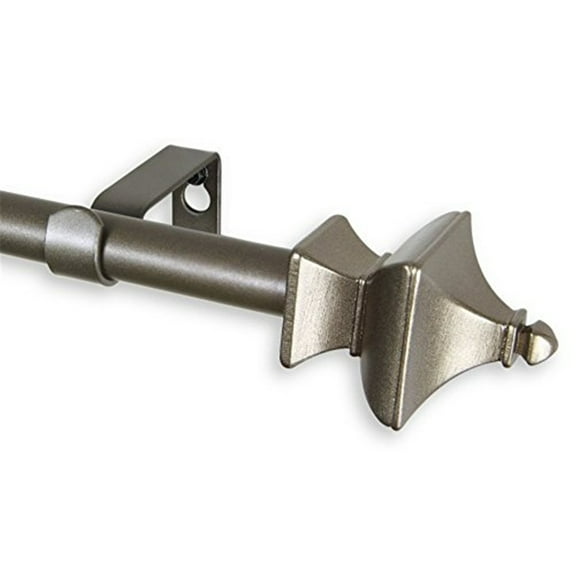 Central Design 5714-284 0.625 in. Dia. Gavin Curtain Rod, Antique Gold - 28-48 in.