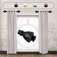 thumbnail image 1 of Central Design  1 in. Ron Side Curtain Rod Set for 12 to 20 in. Winodws, Black - Set of 2, 1 of 1